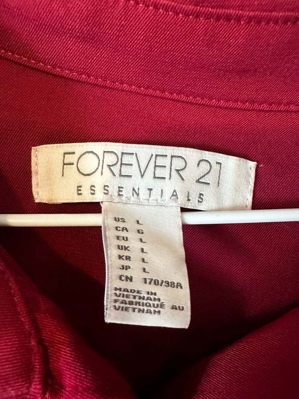Forever 21 Essentials Long Sleeve Button-Down Shirt Dress, Size Large - Picture 2 of 5